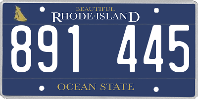 RI license plate 891445
