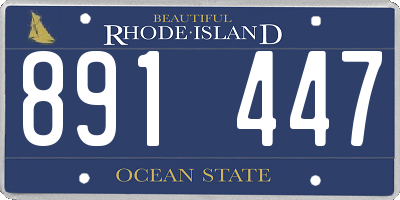 RI license plate 891447