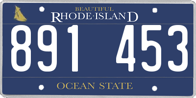 RI license plate 891453