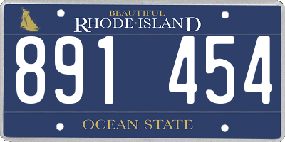 RI license plate 891454