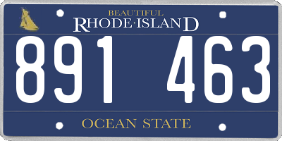 RI license plate 891463