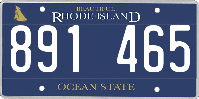 RI license plate 891465