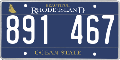 RI license plate 891467