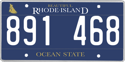 RI license plate 891468