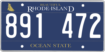 RI license plate 891472
