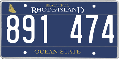 RI license plate 891474