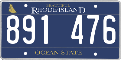 RI license plate 891476