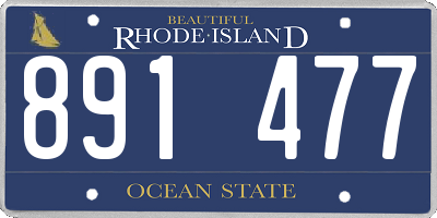 RI license plate 891477