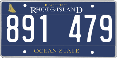 RI license plate 891479