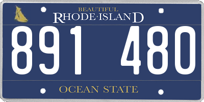 RI license plate 891480