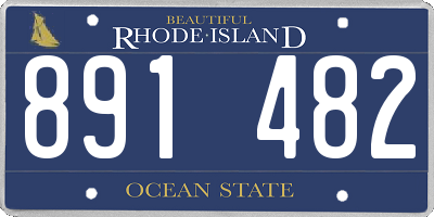 RI license plate 891482