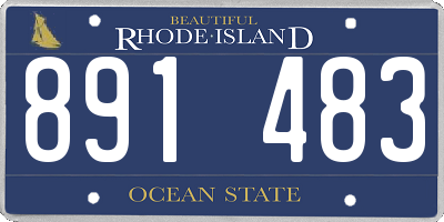 RI license plate 891483