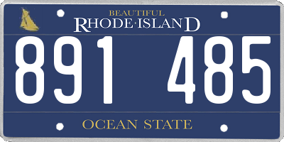 RI license plate 891485