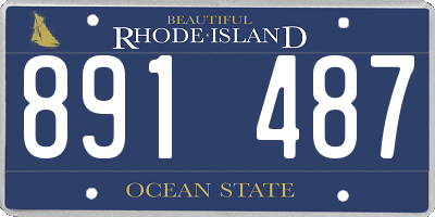 RI license plate 891487