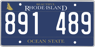 RI license plate 891489