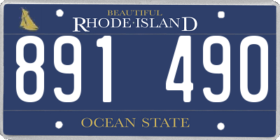 RI license plate 891490