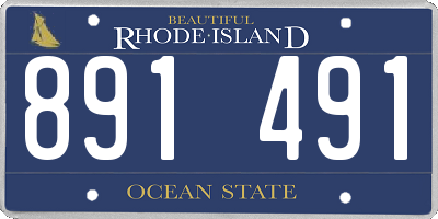 RI license plate 891491