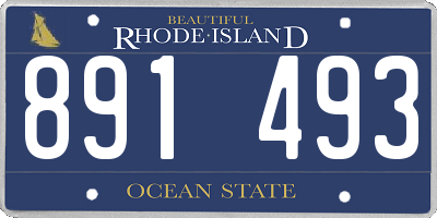 RI license plate 891493