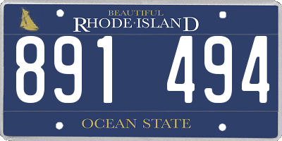 RI license plate 891494