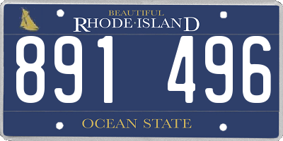 RI license plate 891496