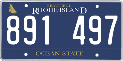 RI license plate 891497