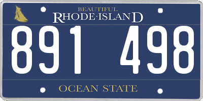 RI license plate 891498