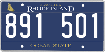 RI license plate 891501