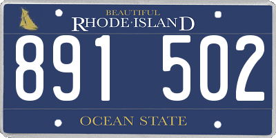 RI license plate 891502