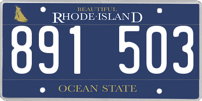 RI license plate 891503