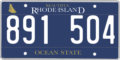 RI license plate 891504