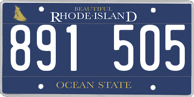RI license plate 891505