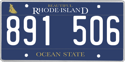 RI license plate 891506