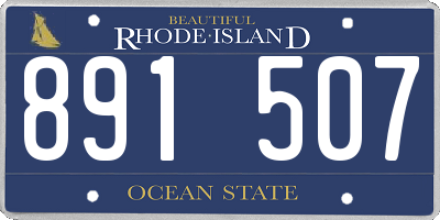 RI license plate 891507