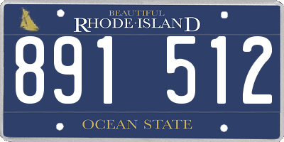 RI license plate 891512