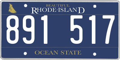 RI license plate 891517