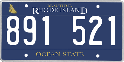 RI license plate 891521