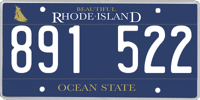 RI license plate 891522