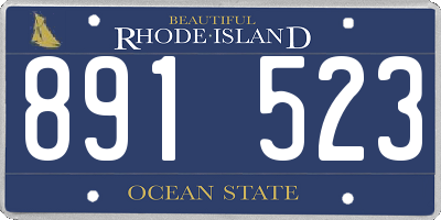 RI license plate 891523