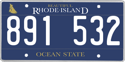 RI license plate 891532