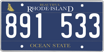 RI license plate 891533