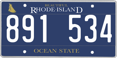 RI license plate 891534