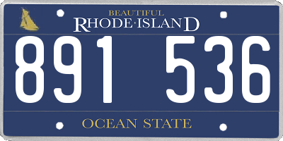 RI license plate 891536
