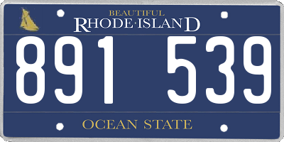 RI license plate 891539