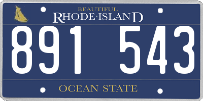 RI license plate 891543