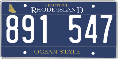 RI license plate 891547