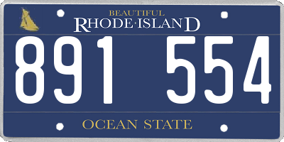 RI license plate 891554
