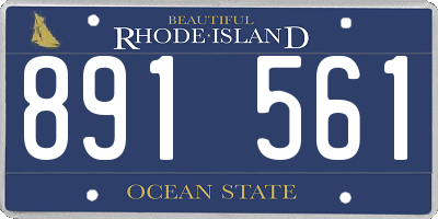 RI license plate 891561