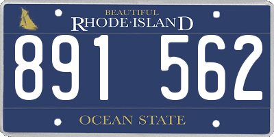 RI license plate 891562