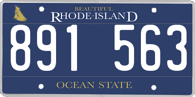 RI license plate 891563