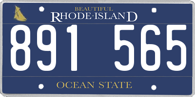 RI license plate 891565